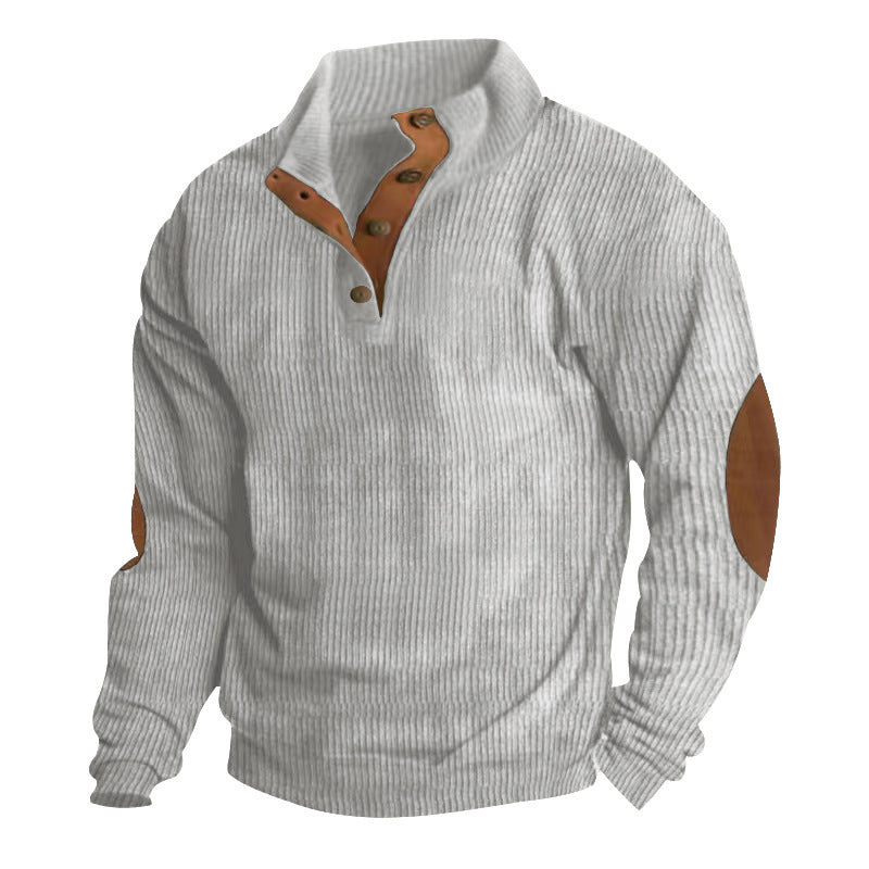 Premium Corduroy Stand-Collar Sweatshirt