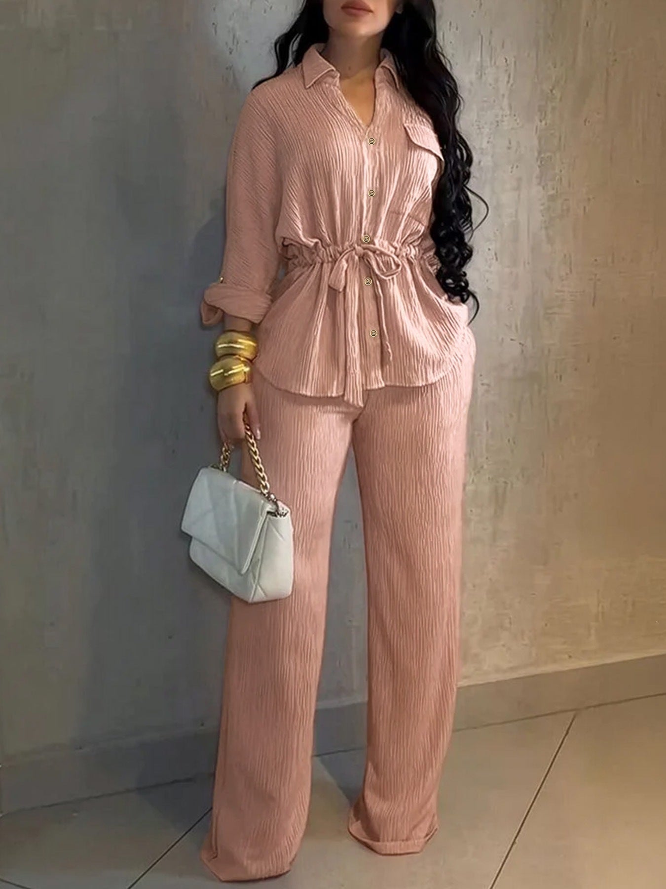 Textured Stylish Commuter Suit