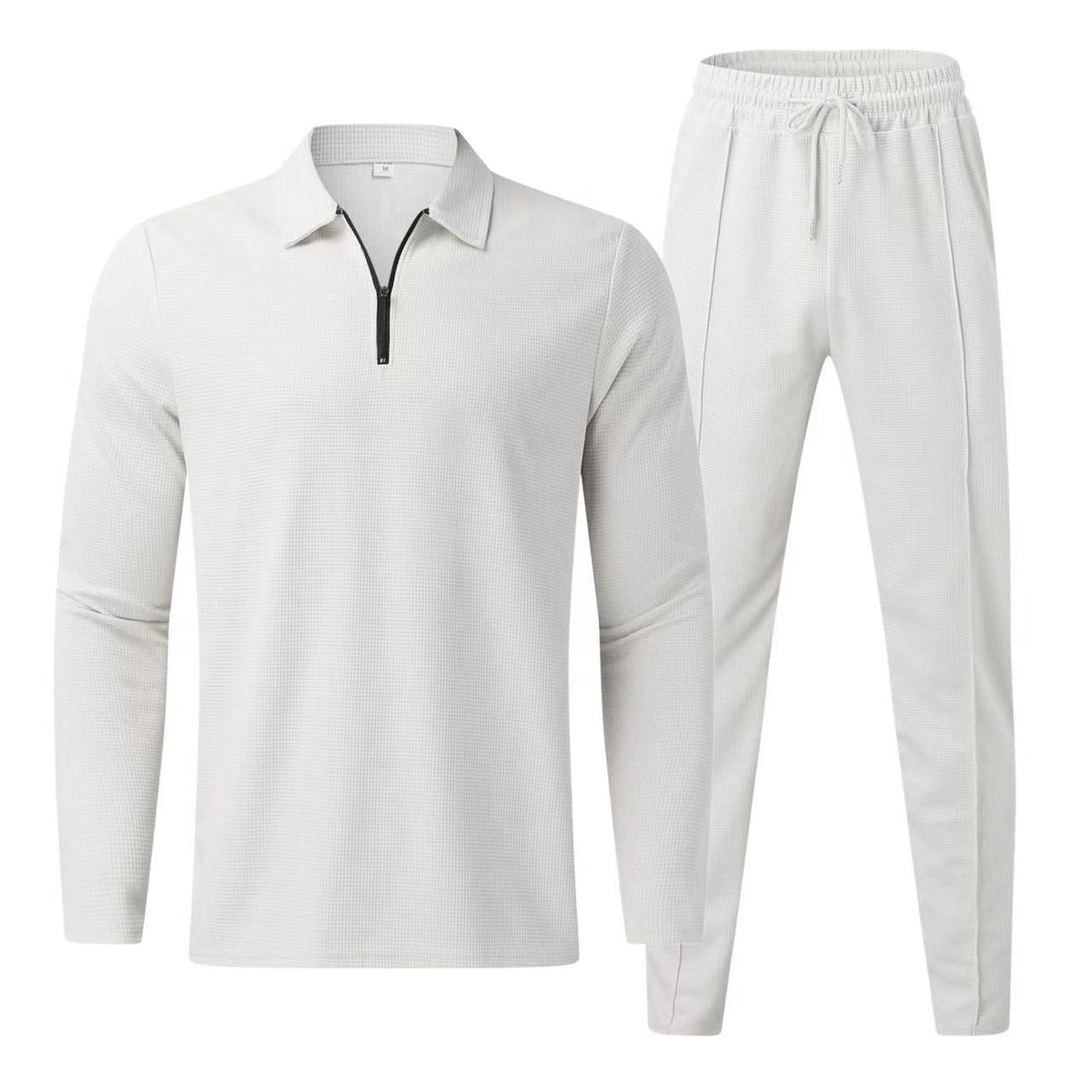 Waffle-knit casual sportswear