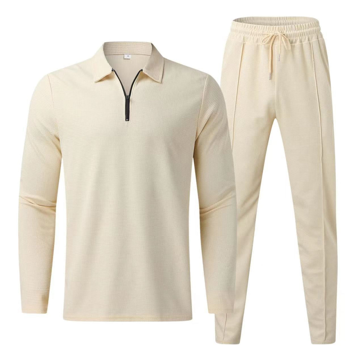 Waffle-knit casual sportswear