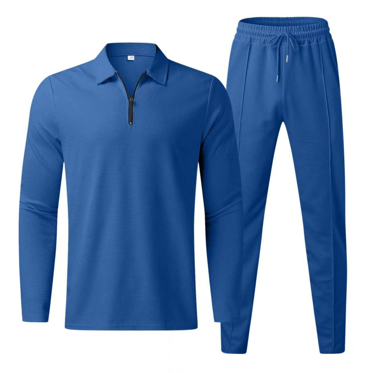Waffle-knit casual sportswear