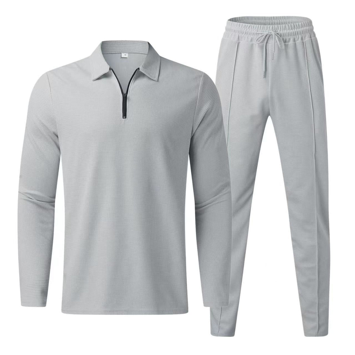 Waffle-knit casual sportswear