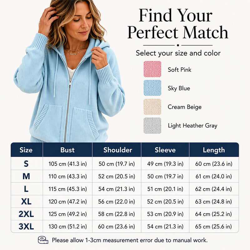 Relaxed-fit hooded knit cardigan