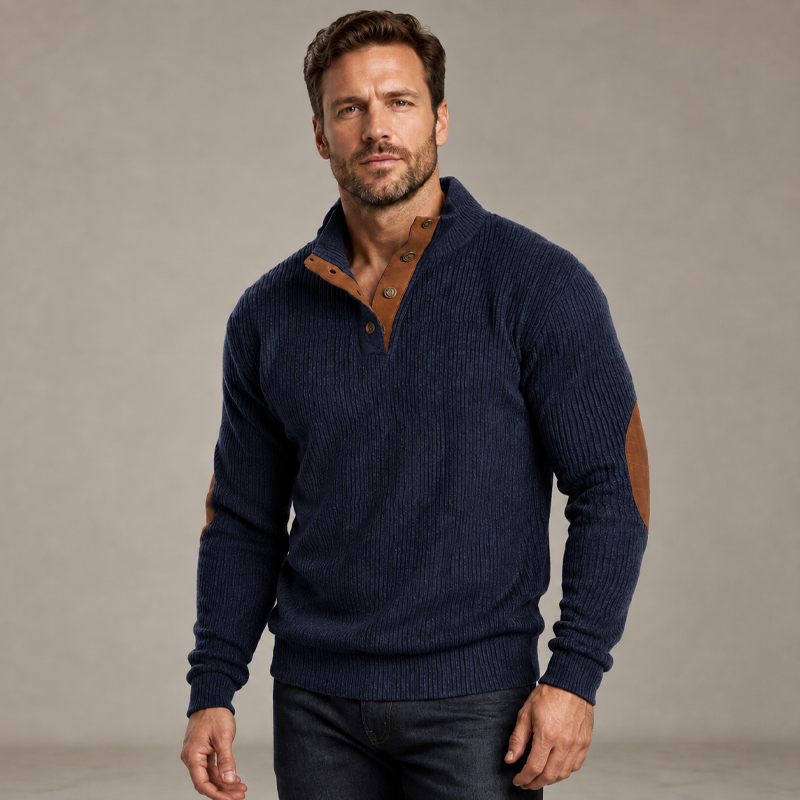 Premium Corduroy Stand-Collar Sweatshirt