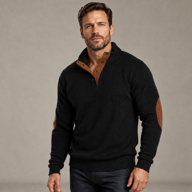 Premium Corduroy Stand-Collar Sweatshirt