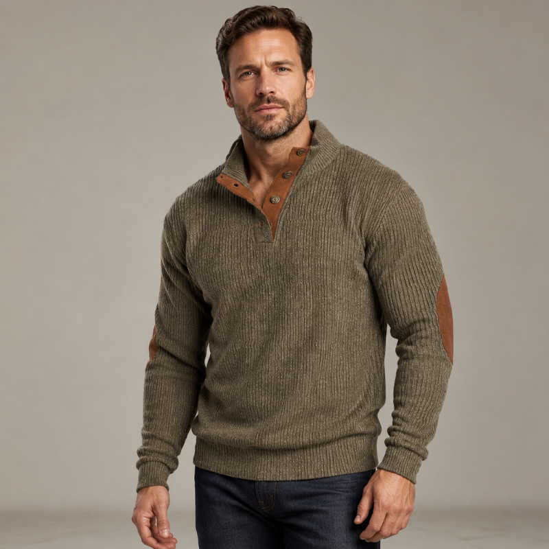 Premium Corduroy Stand-Collar Sweatshirt
